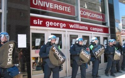 La violence vient de l’Université Concordia, pas des étudiants et étudiantes